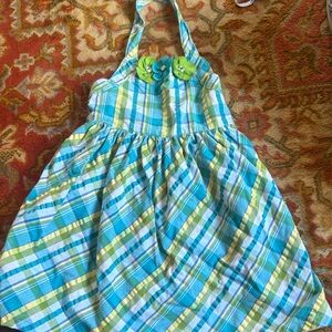 Gymboree Blue and Green Plaid Kids Dress